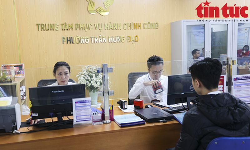 Mô hình Trung tâm hành chính công “phi địa giới” cấp phường tại phường Trần Hưng Đạo, quận Hoàn Kiếm, TP Hà Nội. Ảnh minh họa: PV