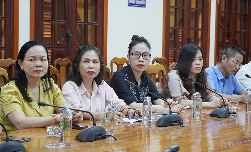 Các đại biểu tham dự hội nghị tại điểm cầu Quảng Bình
