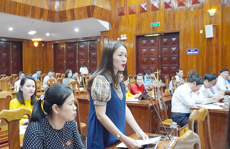 Đại biểu Đặng Thị Kim Huệ chất vấn về phương án phân bổ nguồn vốn đầu tư công ngân sách Trung ương