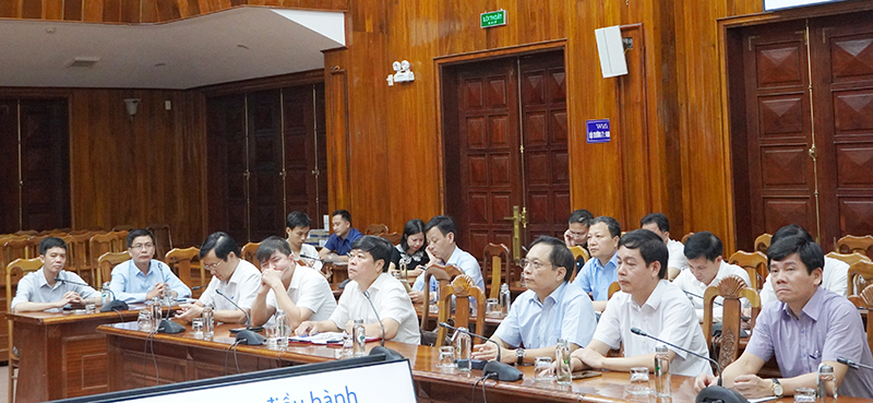 Các đại biểu tham dự tại điểm cầu tỉnh Quảng Bình.