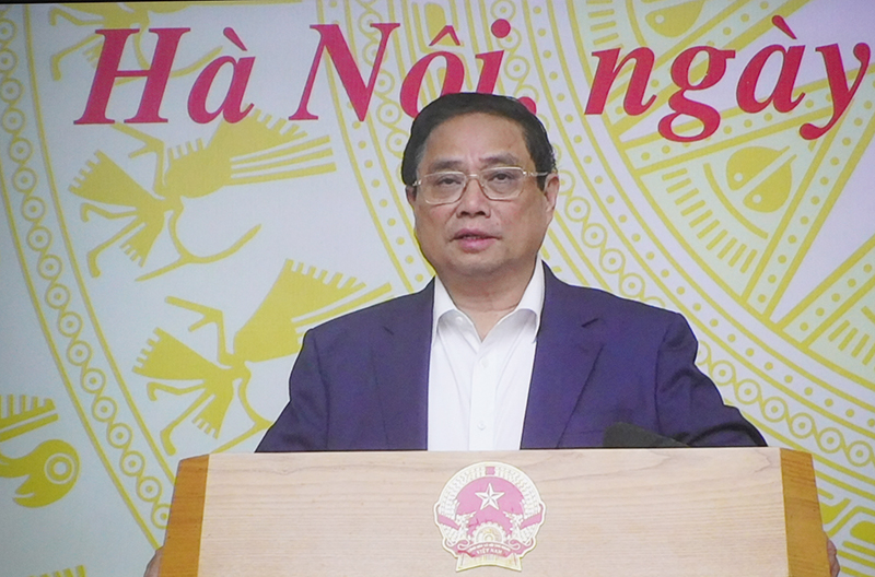 Đồng chí Thủ tướng Chính phủ Phạm Minh Chính phát biểu kết luận hội nghị.