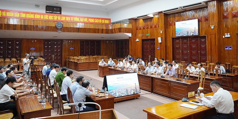 Quang cảnh điểm cầu tỉnh Quảng Bình.