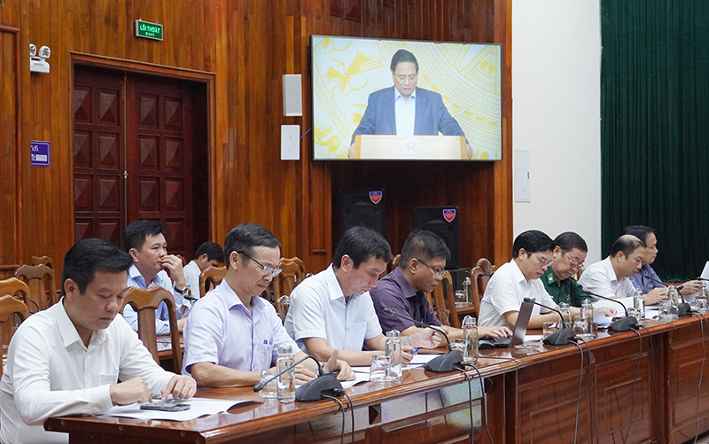 Các đại biểu dự hội nghị tại điềm cầu tỉnh Quảng Bình.
