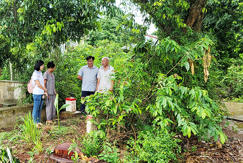 Khu vực đất được vợ chồng ông bà Trần Thanh Hải, Lê Thị Gái hiến phía trước nhà mình.