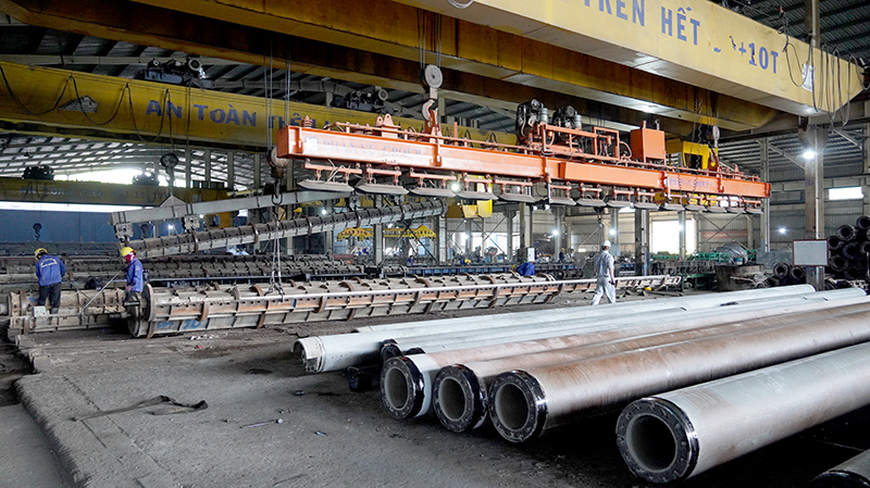 Công ty TNHH bê tông Phan Vũ Quảng Bình đạt khối lượng sản phẩm khoảng 55.000m3/năm.