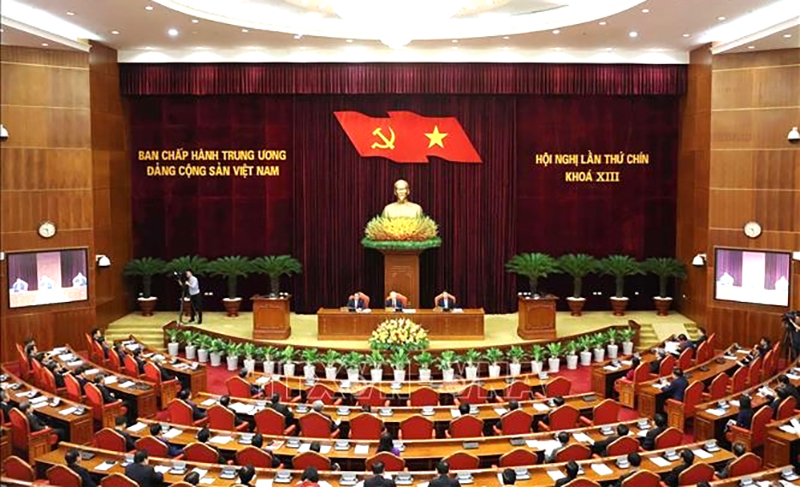 Phiên bế mạc hội nghị lần thứ chín Ban Chấp hành Trung ương Đảng khóa XIII/Ảnh minh họa/TTXVN  