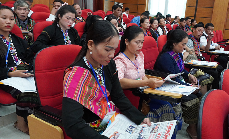 Các đại biểu tham dự Đại hội đại biểu các dân tộc thiểu số tỉnh Quảng Bình lần thứ IV-năm 2024.