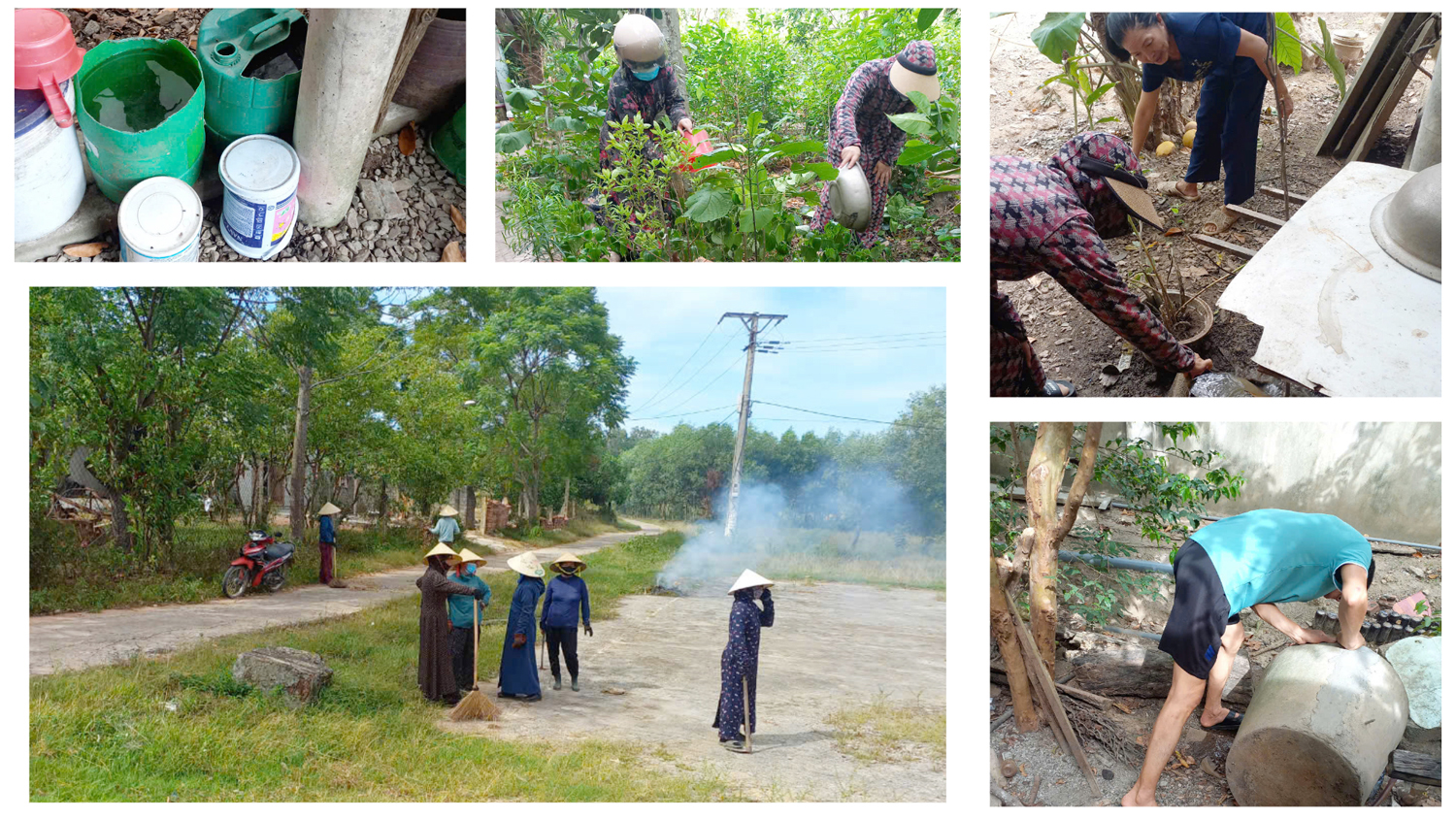 Bố Trạch tăng cường các hoạt động vệ sinh môi trường, tìm diệt loăng quăng/bọ gậy tại các khu dân cư.