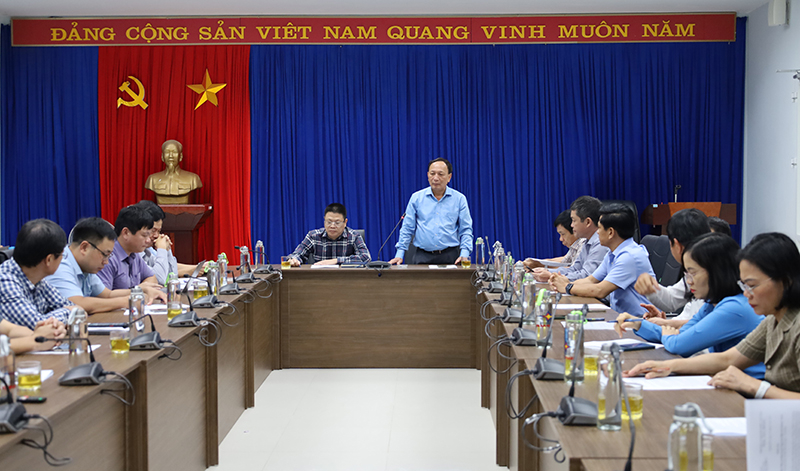   Đồng chí Phó Bí thư Thường trực Tỉnh ủy Trần Hải Châu và đoàn công tác làm việc với Ban Quản lý Dự án Điện 2.