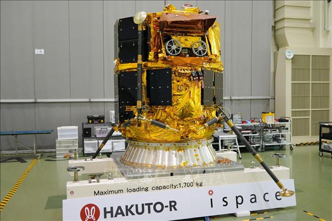 Tàu đổ bộ Mặt Trăng Resilience do Công ty vũ trụ khởi nghiệp ispace Inc. của Nhật Bản phát triển. Ảnh: Kyodo/TTXVN