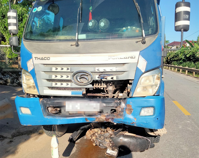 Hiện trường vụ tai nạn. 