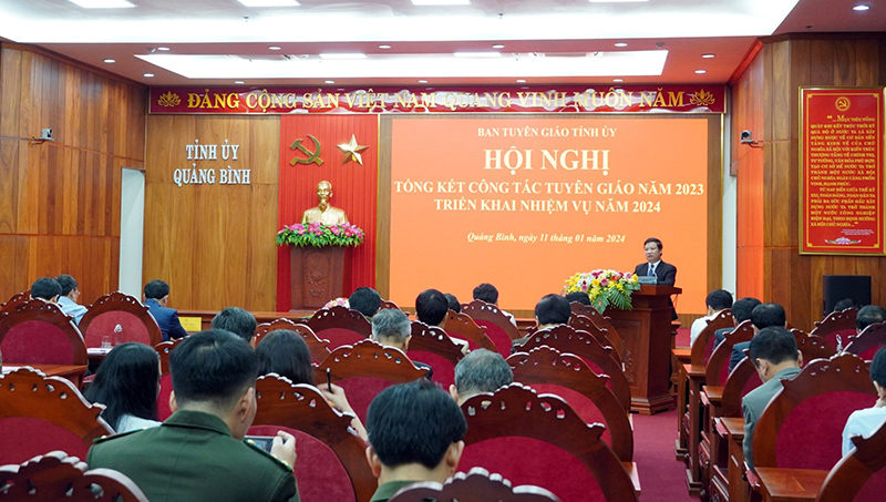 Hội nghị tổng kết công tác Tuyên giáo năm 2023, triển khai nhiệm vụ năm 2024.