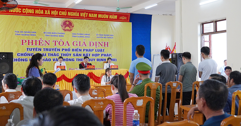  Quang cảnh phiên tòa giả định.