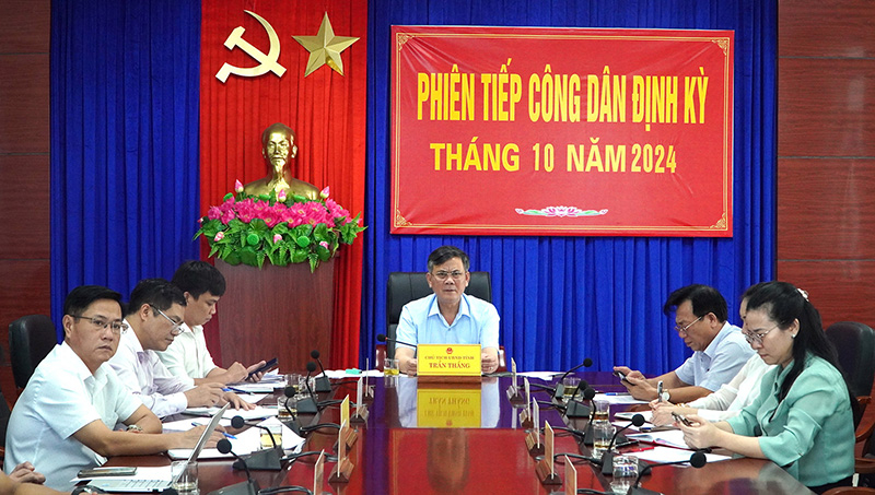 Quang cảnh phiên tiếp công dân của đồng chí Chủ tịch UBND tỉnh Trần Thắng