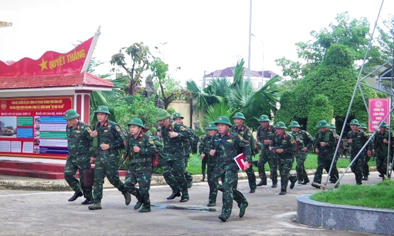 Báo động kiểm tra tại Ban CHQS TP. Đồng Hới.