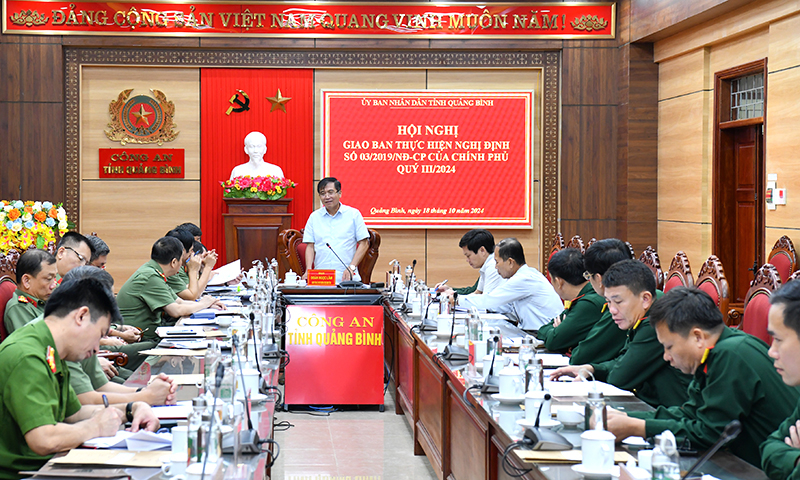 Đồng chí Phó Chủ tịch Thường trực UBND tỉnh Đoàn Ngọc Lâm phát biểu tại hội nghị.