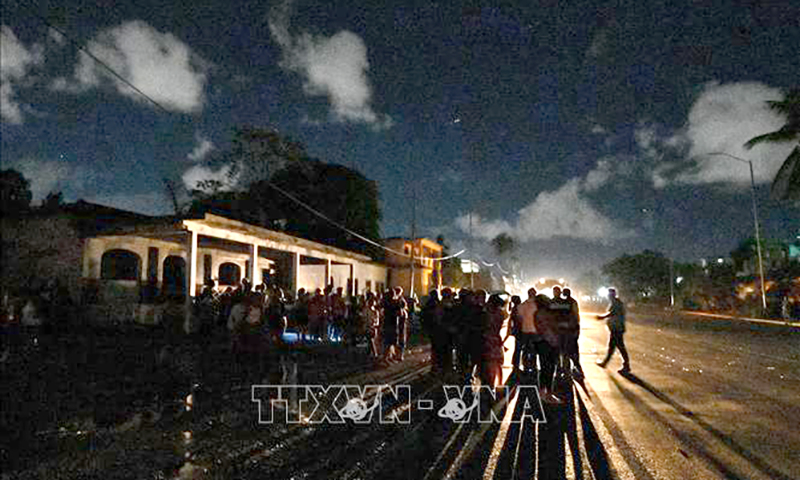 Cảnh mất điện tại La Habana, Cuba, ngày 30/9/2022. Ảnh tư liệu: AFP/TTXVN