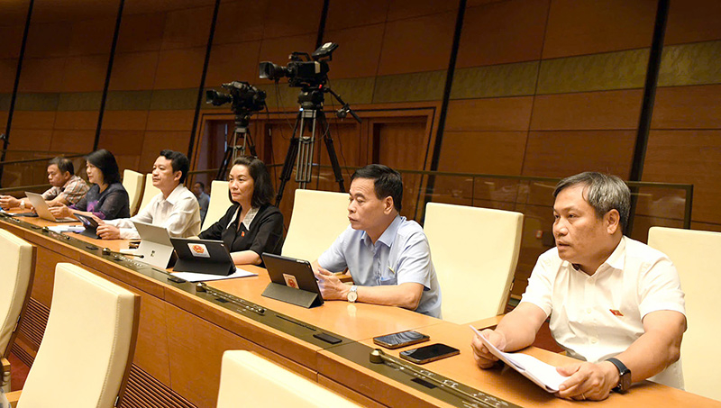 Đoàn ĐBQH tỉnh tham gia phiên họp sáng 23/10