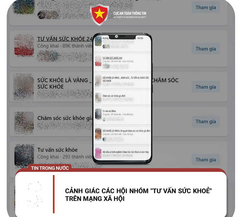 Cảnh giác các hội nhóm  "tư vấn sức khỏe " trên mạng xã hội.
