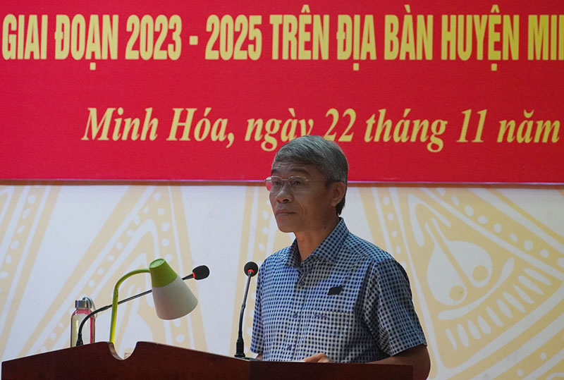 Lãnh đạo huyện Minh Hóa triển khai kế hoạch thực hiện việc sắp xếp đơn vị hành chính cấp xã, giai đoạn 2023-2025.