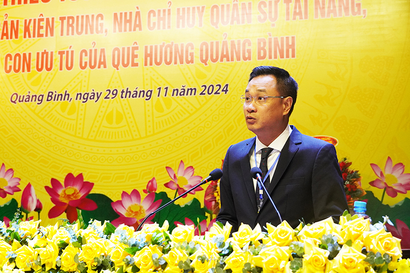 Đồng chí Bí thư Tỉnh ủy Lê Ngọc Quang phát biểu khai mạc hội thảo.