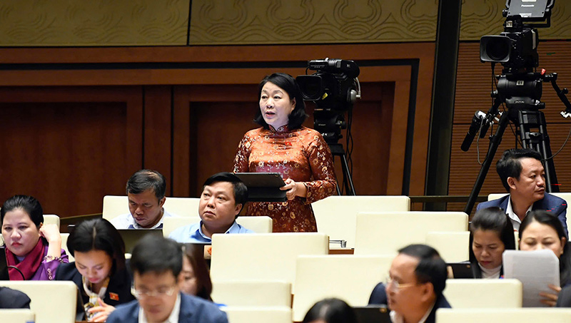 Đại biểu Nguyễn Thị Tuyết Nga thảo luận