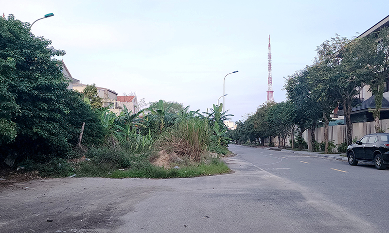 Khu đất ký hiệu 7C mà các hộ dân đang đòi hỏi quyền lợi không hợp pháp.