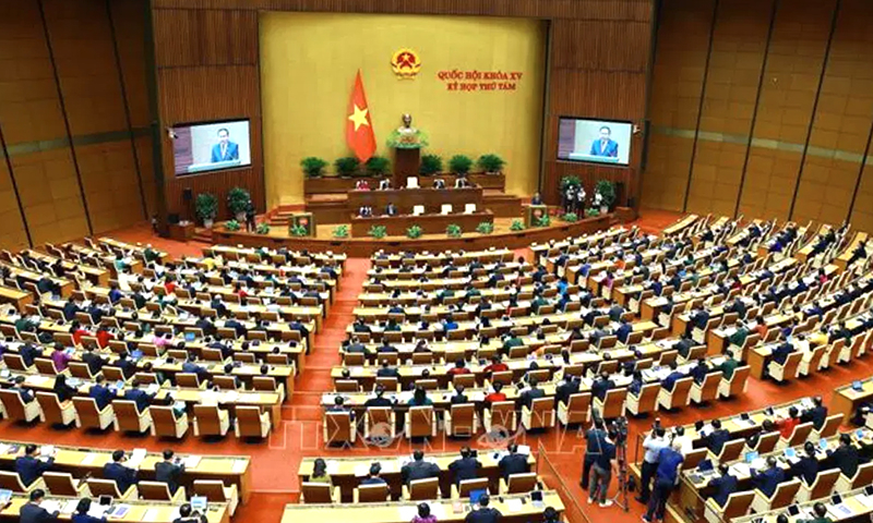 Ba lĩnh vực: Ngân hàng; Y tế; Thông tin và truyền thông được chất vấn tại kỳ họp thứ 8, Quốc hội khóa XV. Ảnh: TTXVN