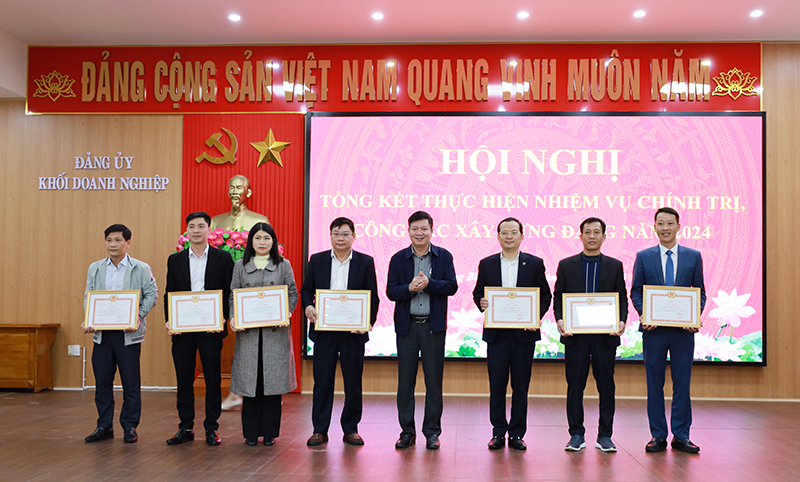 Trao giấy khen cho đảng viên đạt tiêu chuẩn “Hoàn thành xuất sắc nhiệm vụ” 5 năm liền, giai đoạn 2020-2024.