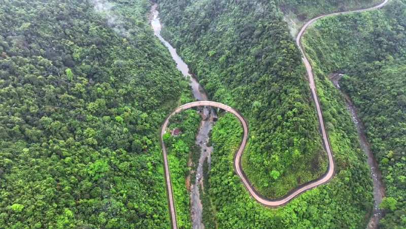 Khu dự trữ thiên nhiên Động Châu-khe Nước Trong nhìn từ trên cao.