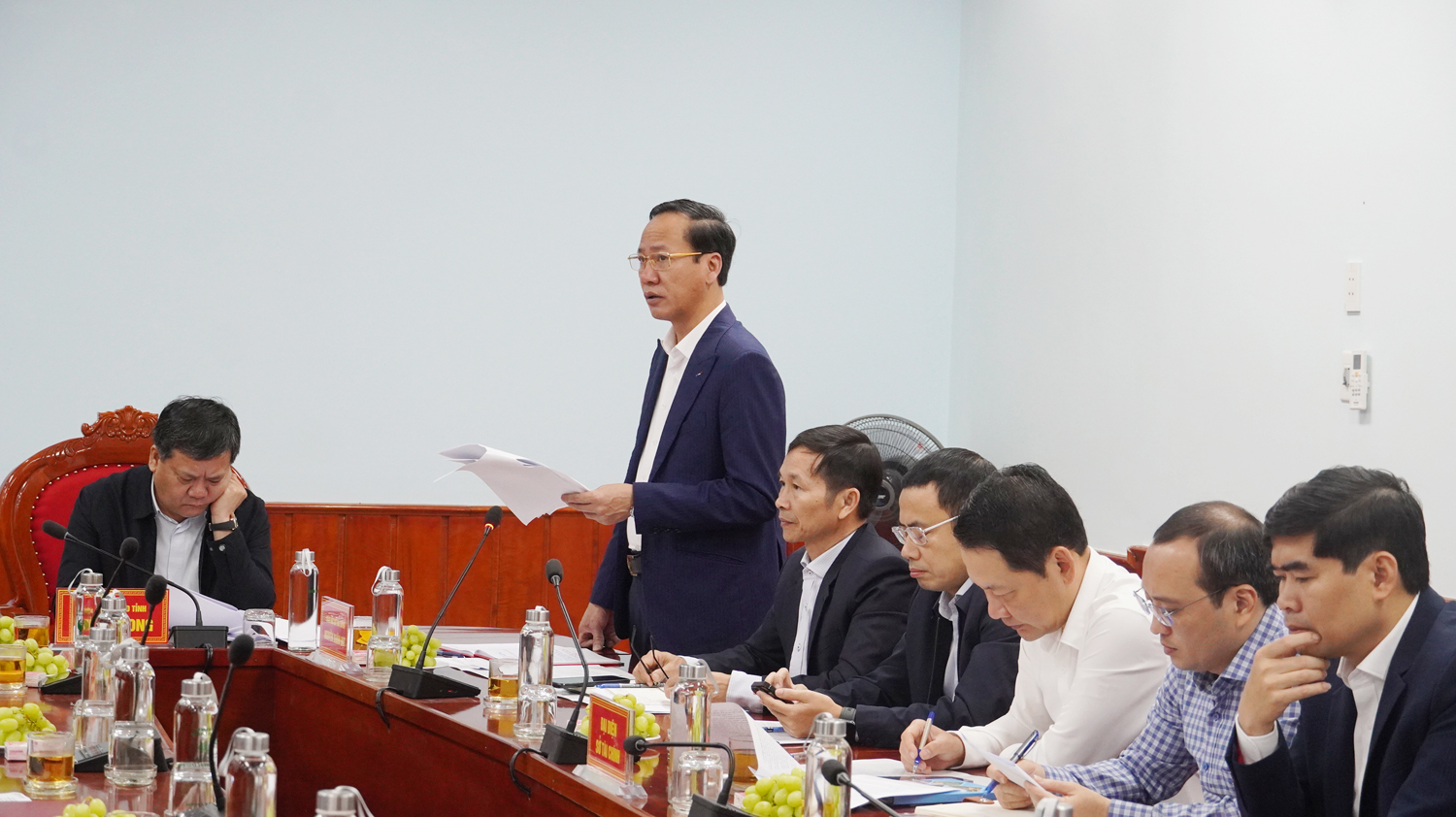 Giám đốc Sở Tài chính Nguyễn Xuân Đạt báo cáo tình hình thực hiện nhiệm vụ trong năm 2024 và quý I/2025.