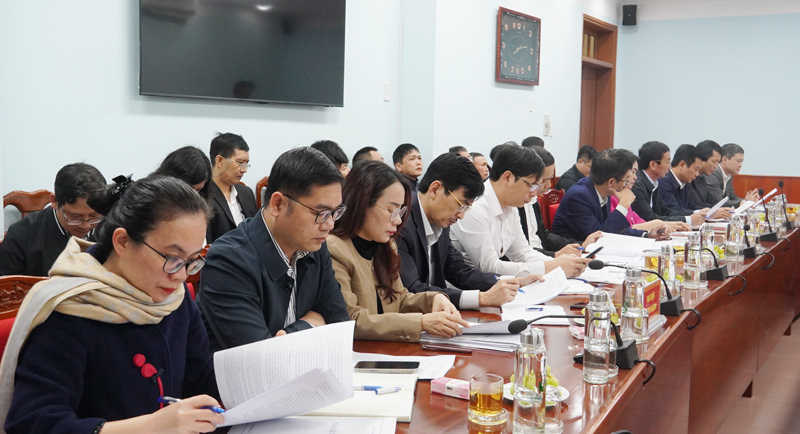 Các đại biểu tham dự buổi làm việc.