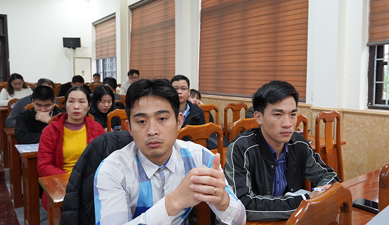Các học viên tham gia lễ khai giảng.