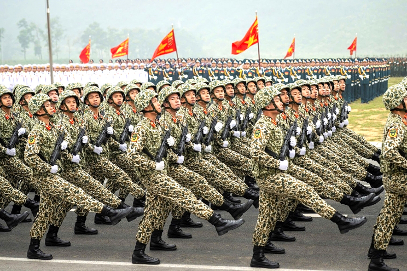 Lực lượng diễu binh, diễu hành sẵn sàng cho nhiệm vụ quan trọng. Ảnh: qdnd.vn 