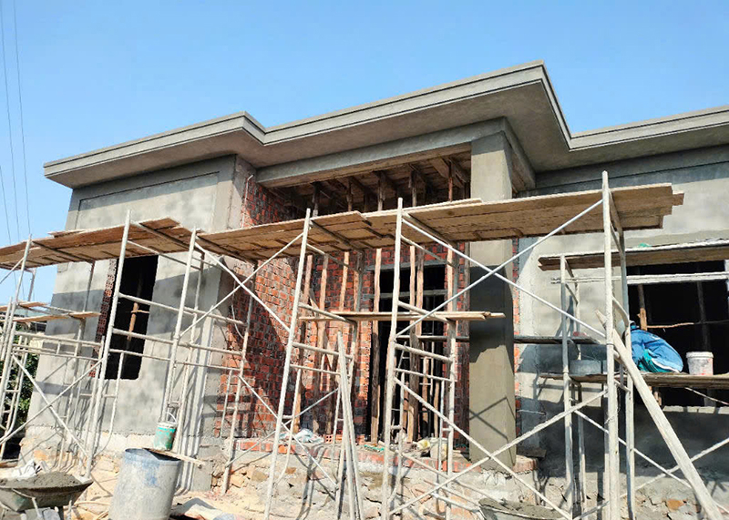 Ngôi nhà NCC đang được xây mới tại xã Đồng Trạch (Bố Trạch)