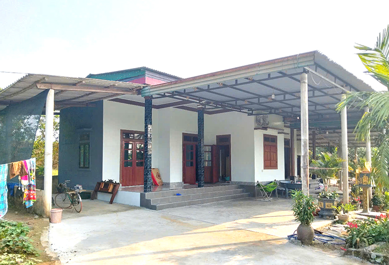 Ngôi nhà của NCC ở xã Hưng Trạch (Bố Trạch) vừa được cải tạo, sửa chữa hoàn thiện.