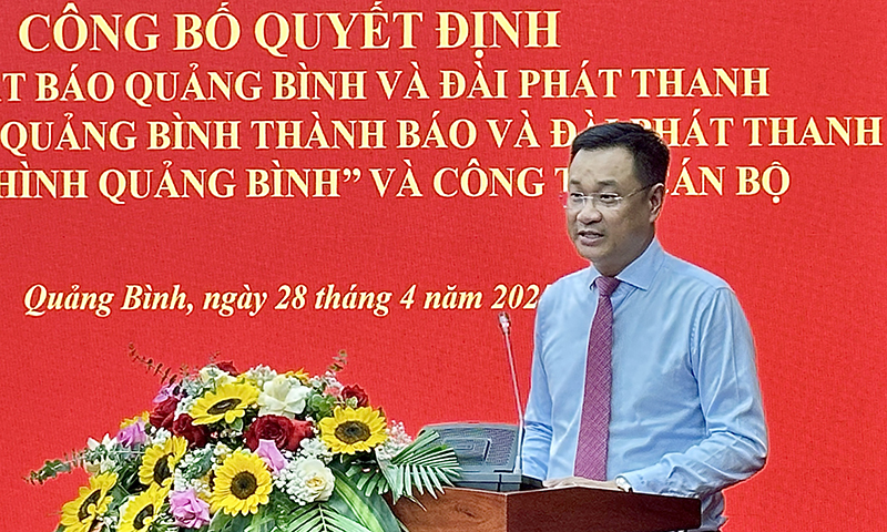 Đồng chí Bí thư Tỉnh ủy Lê Ngọc Quang phát biểu tại hội nghị.