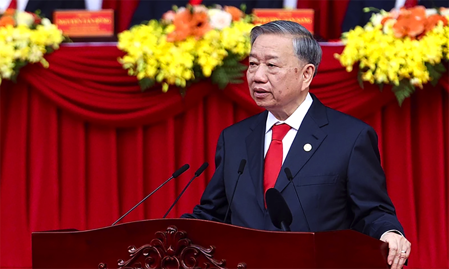 Tổng Bí thư Tô Lâm phát biểu tại lễ kỷ niệm. Ảnh: DUY LINH