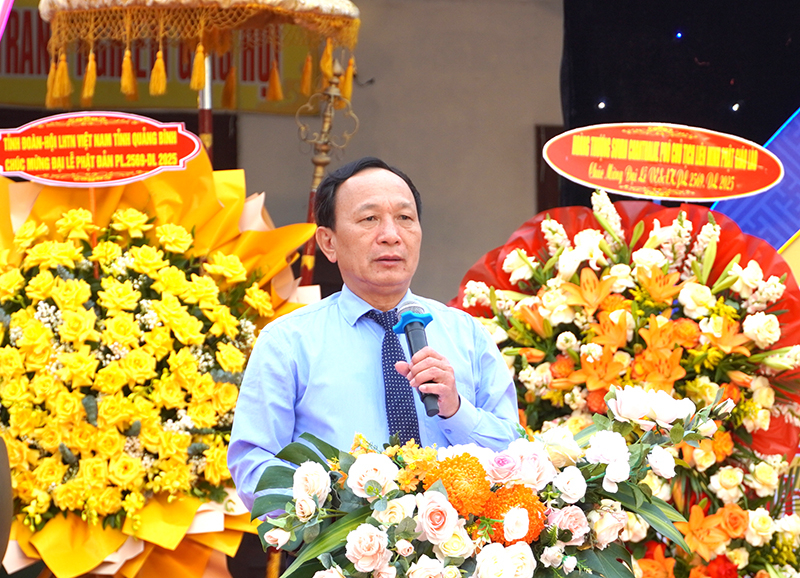 Đồng chí Phó Bí thư Thường trực Tỉnh ủy Trần Hải Châu phát biểu tại đại lễ.