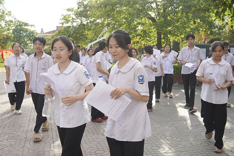 Thí sinh tự tin với mô thi Ngữ văn