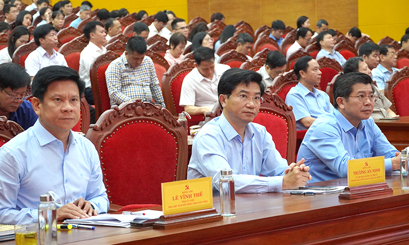 Đại biểu dự hội nghị tại điểm cầu Quảng Bình.