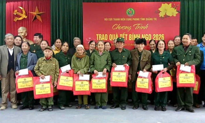 Trao hơn 460 suất quà Tết cho hội viên Hội cựu Thanh niên xung phong hoàn cảnh khó khăn