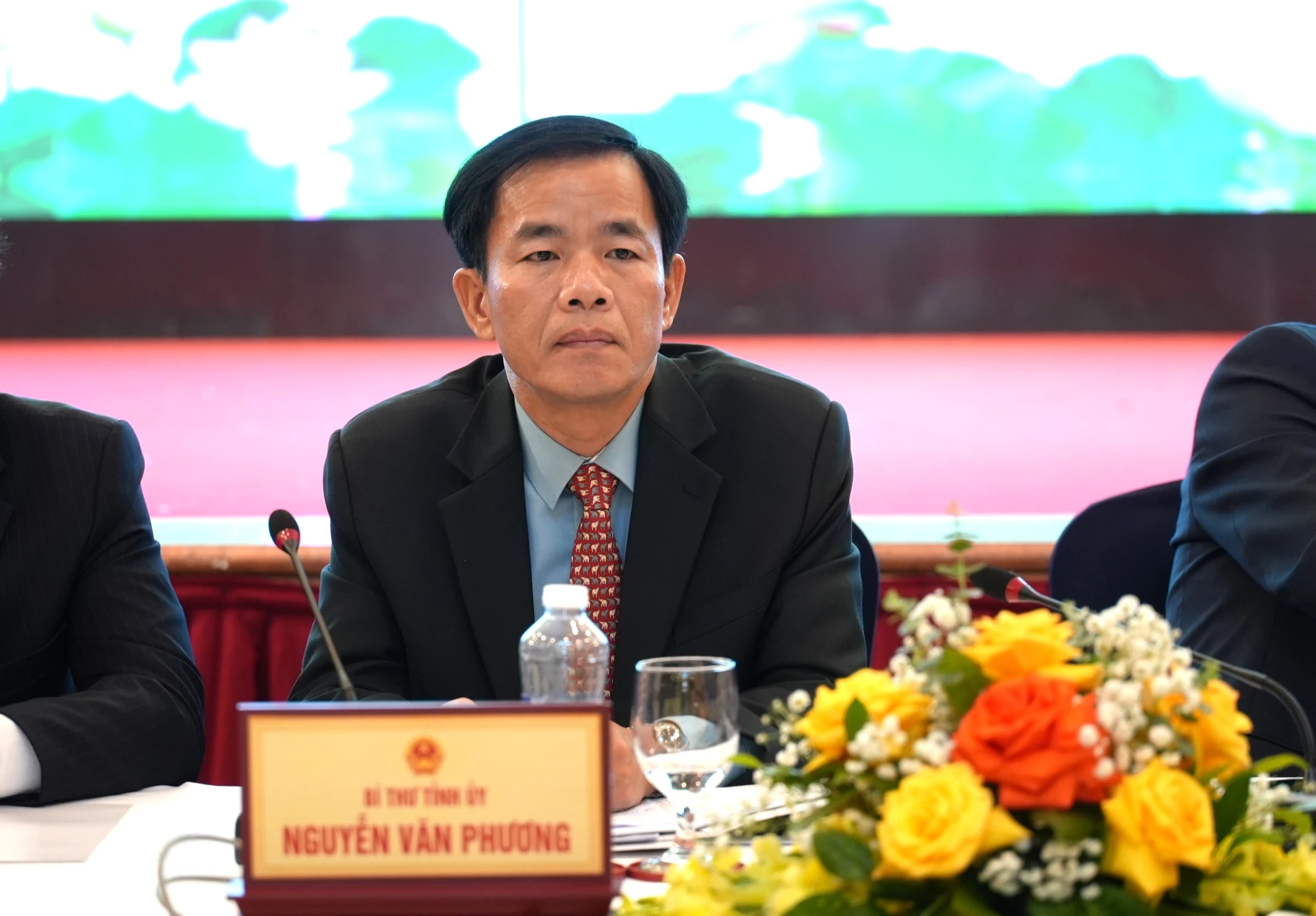 Đồng chí Nguyễn Văn Phương, Bí thư Tỉnh ủy dự và chủ trì hội nghị - Ảnh: Trung Đức