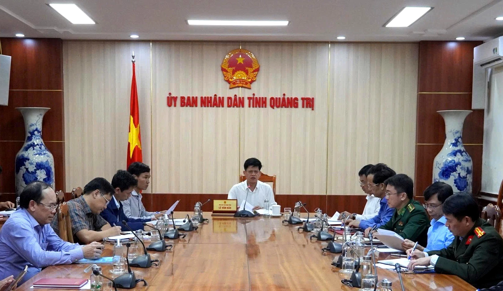 Các đại biểu tham dự tại điểm cầu tỉnh Quảng Trị - Ảnh: H.L