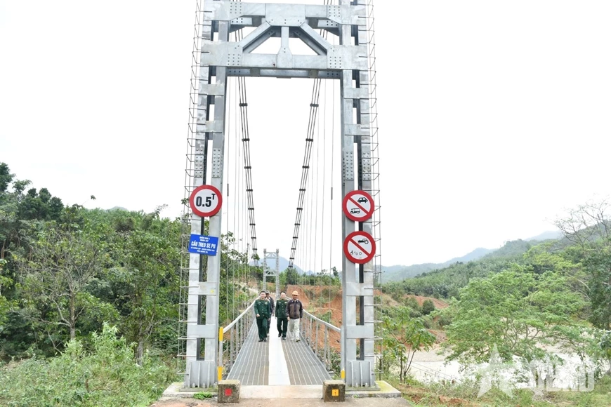 Cầu treo Sê Pu được Đoàn Kinh tế-Quốc phòng 337 xây dựng.