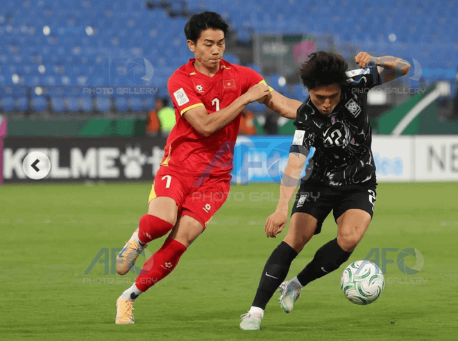 Đình Bắc (số 7) tỏa sáng với bàn thắng thứ 4 ở Vòng chung kết U23 châu Á 2026. (Ảnh: afc)