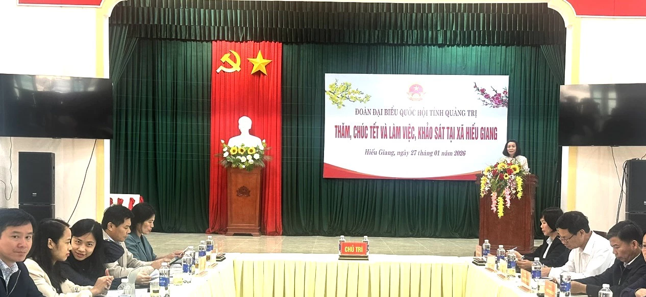 Quang cảnh buổi giám sát ở xã Hiếu Giang - Ảnh: V.A