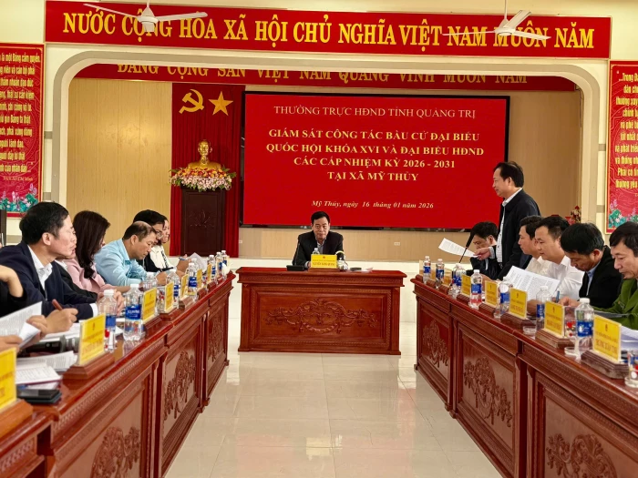 Giám sát công tác bầu cử đại biểu Quốc hội và HĐND các cấp tại xã Mỹ Thủy