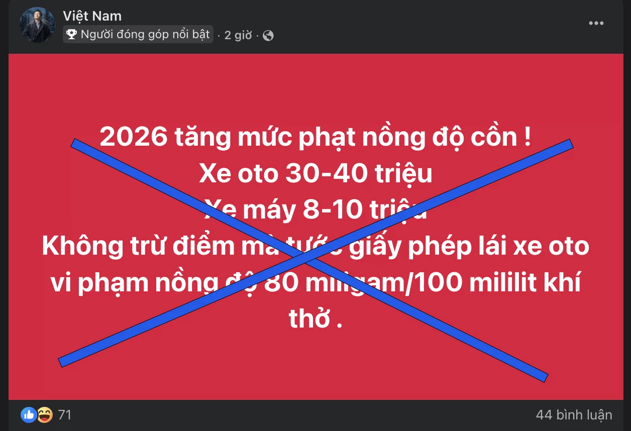 Cục CSGT bác bỏ tin đồn liên quan đến việc tăng mức xử phạt của Nghị định 168.