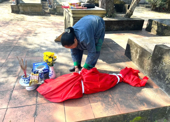 Phát hiện xác cá voi trôi dạt vào bờ biển xã Hòa Trạch